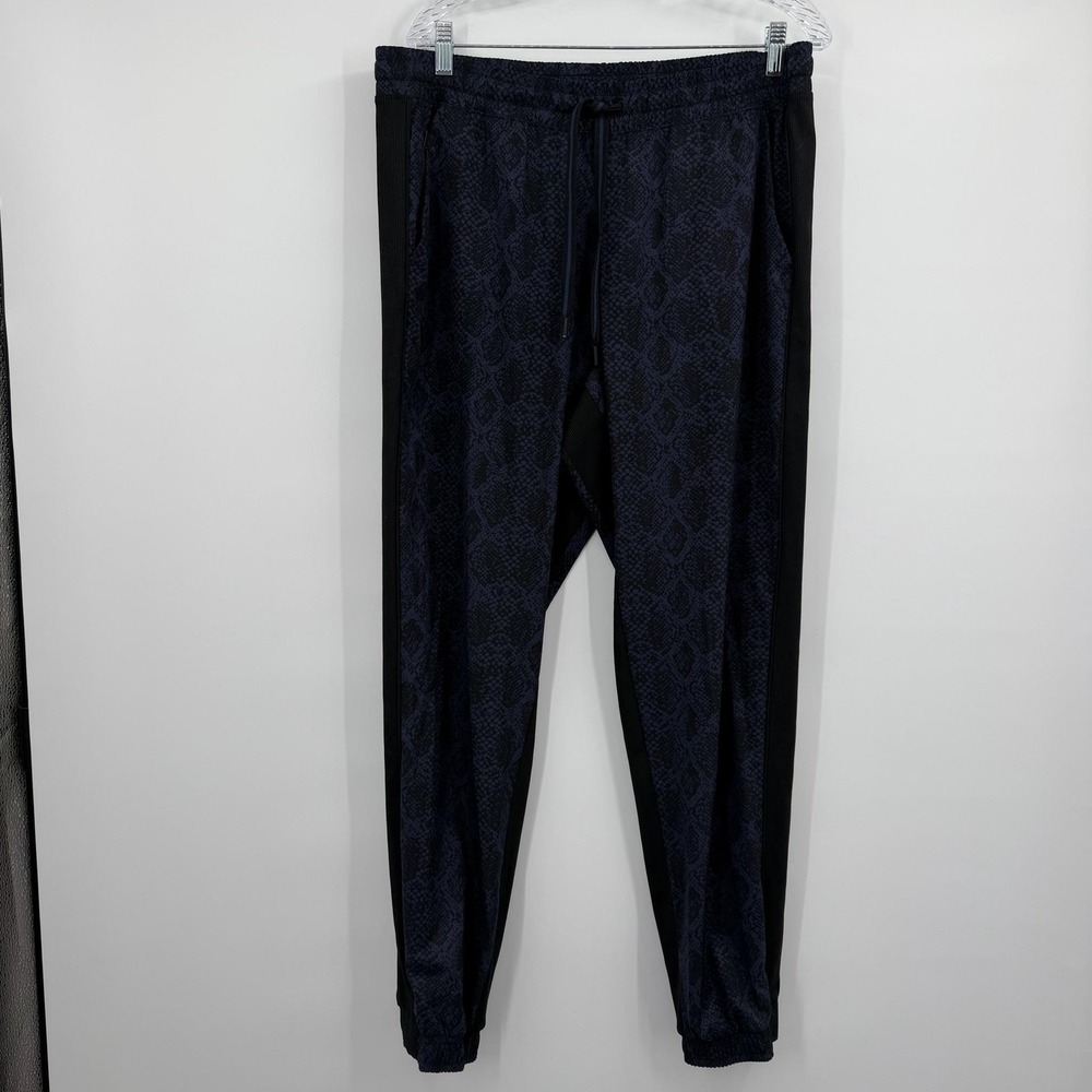 Athleta Pants Womens 16 Tall Blue Animal Print Jogger Drawstring Brooklyn
